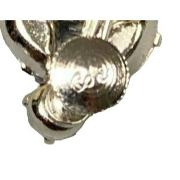 Vintage Signed CORO Ice Blue Rhinestone Screw back MCM Earrings - Picture 5 of 5